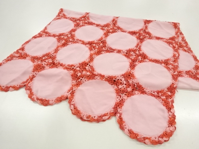 リボン織ビロード丸模様ショール